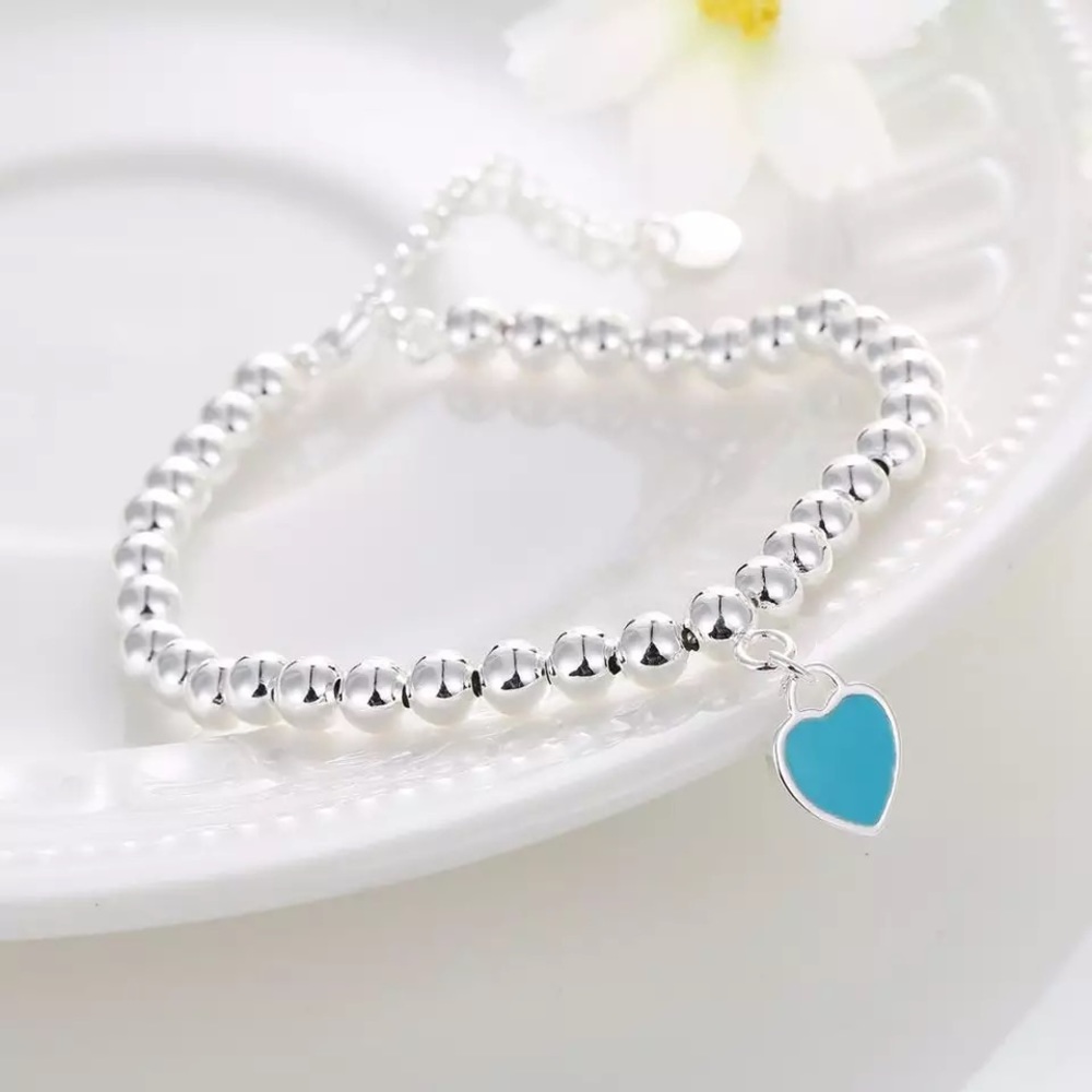 Please Return to 925 Beaded Real Silver Bracelet - Picture 14 of 16